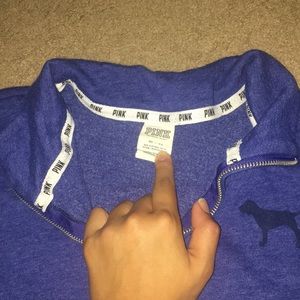 PINK half zip sweater